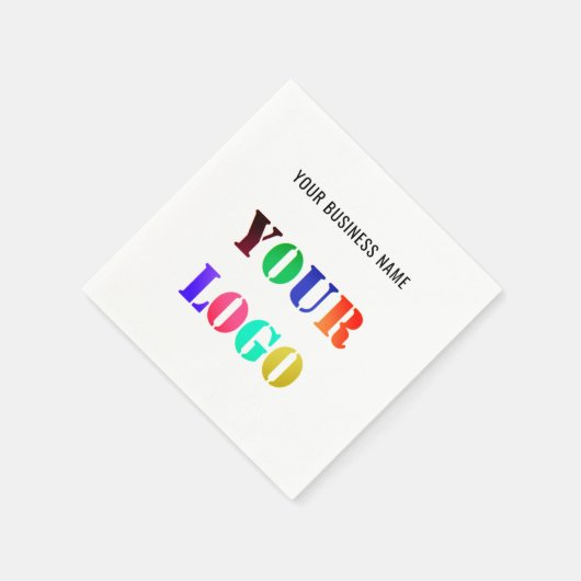 会社のロカスタムゴと文字のビジネスナプキンスを スタンダードカクテルナプキン (角)