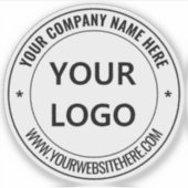 会社のロカスタムゴと文字ビジネスステッカーの シール (正面)