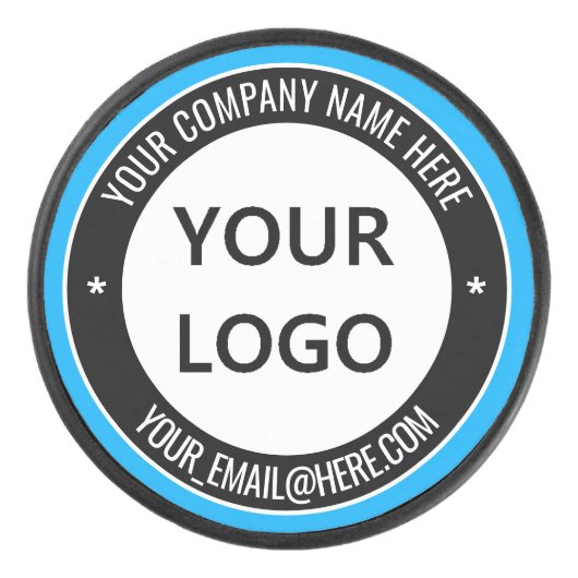 会社のロカスタムゴと文字ホッケーパックを アイスホッケーパック (正面)