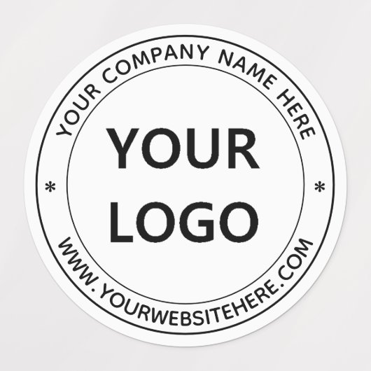 会社のロカスタムゴと文字ラベルの ラベル (デザイン1)