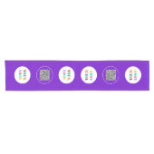 会社のロカスタムゴとQRコードテーブルランナーの ショートテーブルランナー (横)