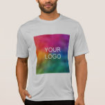 会社のロカスタムゴをアップロードするビジネステンプレート Tシャツ<br><div class="desc">パーソナライズテンプレートホワイトアップロード画像ロゴを追加フォトスポーツTek競合他社Tシャツ。</div>