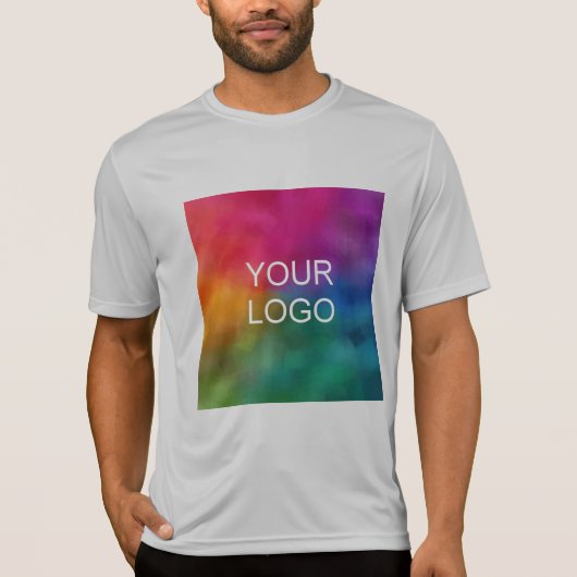 会社のロカスタムゴをアップロードするビジネステンプレート Tシャツ (正面)