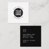 会社のロカスタムゴを丸める スクエア名刺 (正面/裏面)