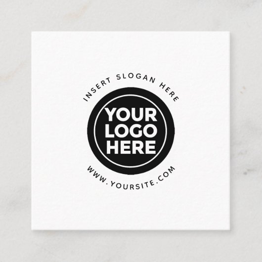 会社のロカスタムゴを丸める スクエア名刺 (正面)