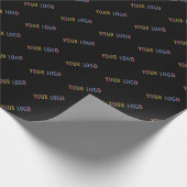 会社のロカスタムゴを使用した黒い紙のラッピング ラッピングペーパー (角)