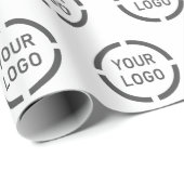 会社のロカスタムゴブランドのビジネスギフト白 ラッピングペーパー (ロールコーナー)