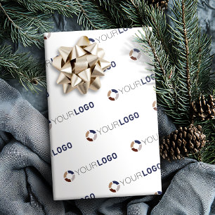 会社のロカスタムゴブランドのビジネスギフト白 ラッピングペーパー