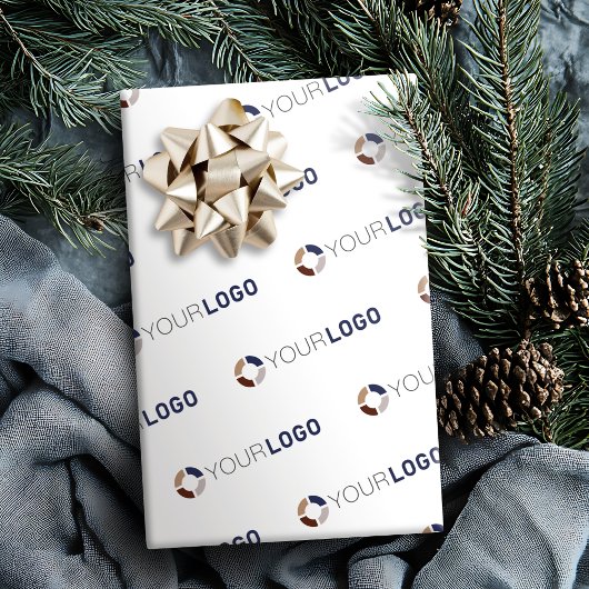 会社のロカスタムゴブランドのビジネスギフト白 ラッピングペーパー