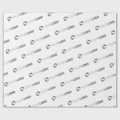 会社のロカスタムゴブランドのビジネスギフト白 ラッピングペーパー (フラット)