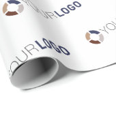 会社のロカスタムゴブランドのビジネスギフト白 ラッピングペーパー (ロールコーナー)