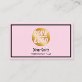 会社のロカスタムゴ金ゴールド(ブラックピンクまたは任意の色) 名刺 (裏面)