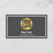 会社のロカスタムゴ金ゴールド（濃い灰色または色）  名刺 (裏面)