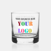 会社のロゴおよびカスタム文字事業 ウイスキーグラス (正面)
