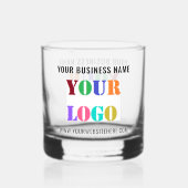 会社のロゴおよびカスタム文字事業 ウイスキーグラス (裏面)