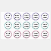 会社のロゴとカスタム文字のビジネスラベル ラベル (シート)