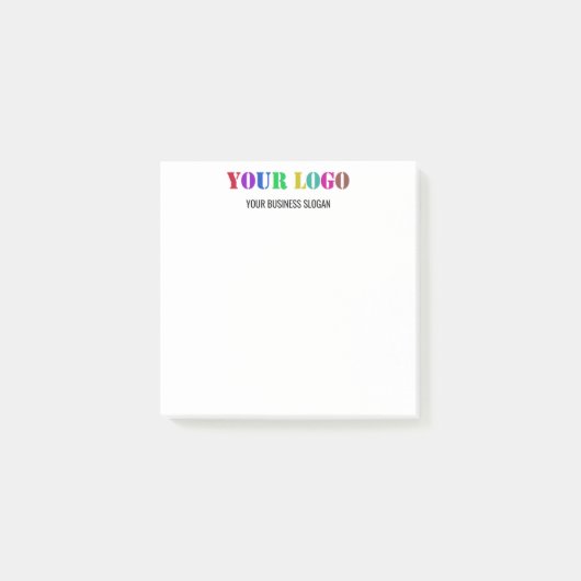 会社のロゴとカスタム文字を投稿するメモ ポストイット (正面)