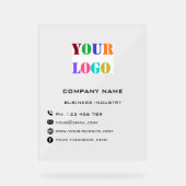 会社のロゴとカスタム文字アクリルの看板 アクリルサイン (正面)