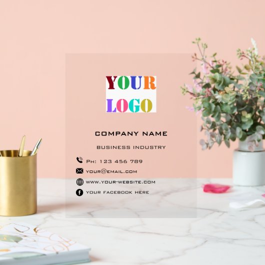 会社のロゴとカスタム文字アクリルの看板 アクリルサイン (ウェディング)