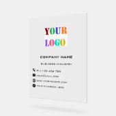 会社のロゴとカスタム文字アクリルの看板 アクリルサイン (傾斜)