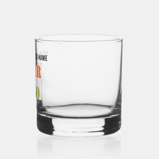 会社のロゴとカスタム文字テンプレート ウイスキーグラス (左)