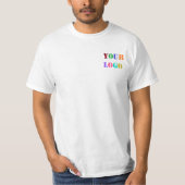 会社のロゴとカスタム文字ビジネスTシャツ Tシャツ (正面)