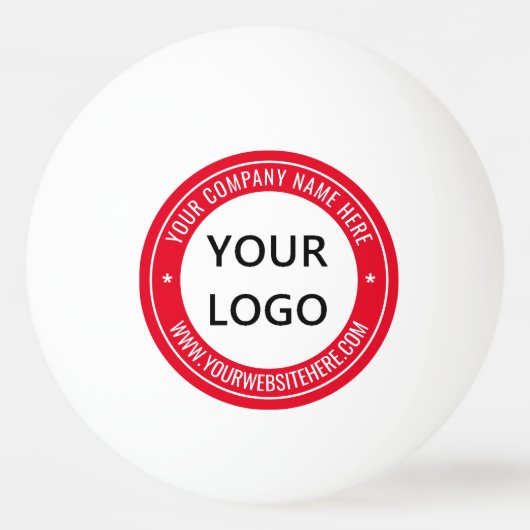 会社のロゴとカスタム文字ピンポンボール 卓球ボール (正面)