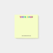 会社のロゴとカスタム文字付箋 ポストイット (正面)