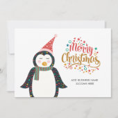 会社のロゴとスローガンのクリスマスの追加 シーズンカード (正面)