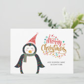 会社のロゴとスローガンのクリスマスの追加 シーズンカード (スタンド正面)