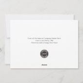 会社のロゴとスローガンのクリスマスの追加 シーズンカード (裏面)