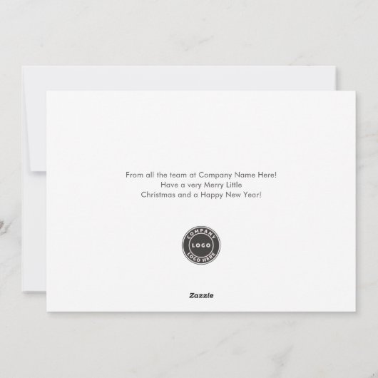 会社のロゴとスローガンのクリスマスの追加 シーズンカード (裏面)