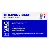 会社のロゴとスローガン連絡、プロフェッショナルHVAC マグネット名刺 (正面)