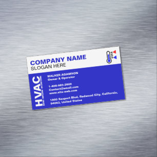 会社のロゴとスローガン連絡、プロフェッショナルHVAC マグネット名刺