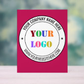 会社のロゴとテキスカスタムトのアクリル記号 アクリルサイン (ニュートラル)