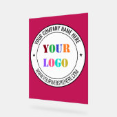 会社のロゴとテキスカスタムトのアクリル記号 アクリルサイン (傾斜)