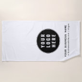 会社のロゴとビジネスのプロモーションカスタム方法 ビーチタオル (正面)