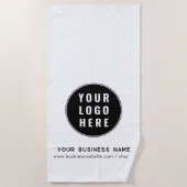 会社のロゴとビジネスのプロモーションカスタム方法 ビーチタオル (正面)