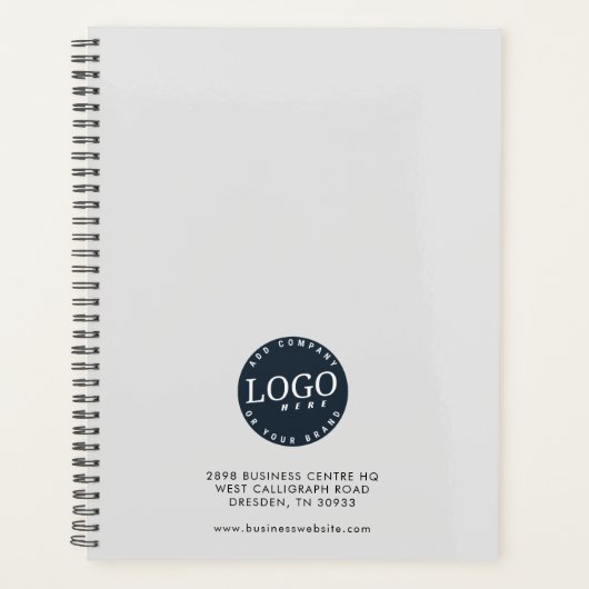 会社のロゴとビジネスのWebサイトのアドレス プランナー手帳 (正面)