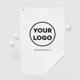 会社のロゴとビジネスのWebサイトまたはスローガンの追加 ゴルフタオル