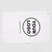 会社のロゴとビジネスのWebサイトまたはスローガンの追加 ゴルフタオル (横)