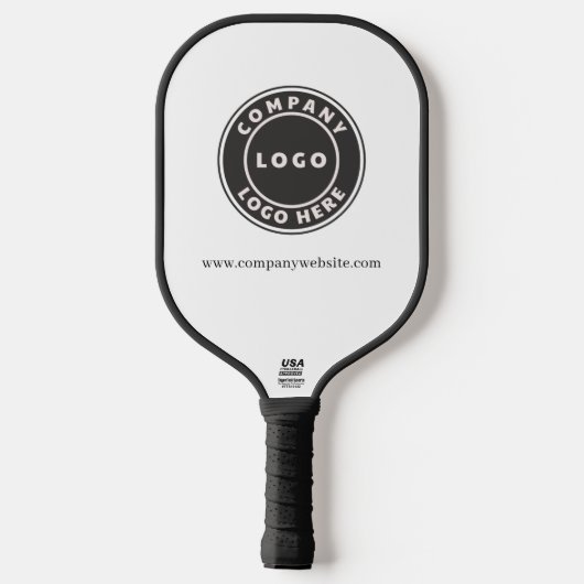 会社のロゴとビジネスのWebサイトアドレスの追加 ピックルボールラケット (裏面)