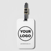 会社のロゴとビジネスのWebサイト ラゲッジタグ (正面縦)