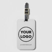 会社のロゴとビジネスのWebサイト（灰色） ラゲッジタグ (正面縦)