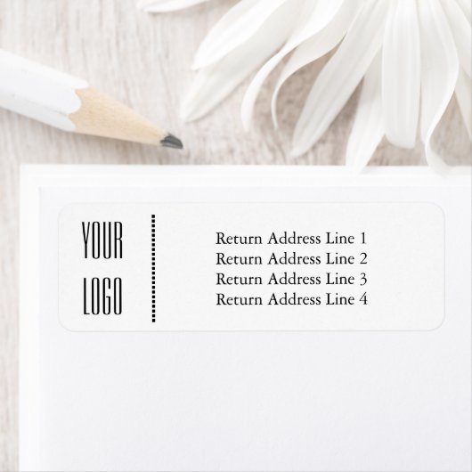会社のロゴとビジネス差出人住所ラベル ラベル (インサイチュ)