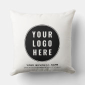 会社のロゴとビジネスWebサイトのプロモーション クッション (裏面)