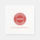 会社のロゴとビジネスWebサイトの従業員の追加 スタンダードカクテルナプキン (正面)