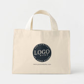 会社のロゴとビジネスWebサイトの従業員 ミニトートバッグ (正面)