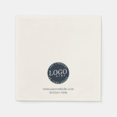 会社のロゴとビジネスWebサイトの紙 スタンダードカクテルナプキン (正面)