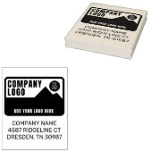 会社のロゴと住所の追加カスタム方法 ラバースタンプ (押印)